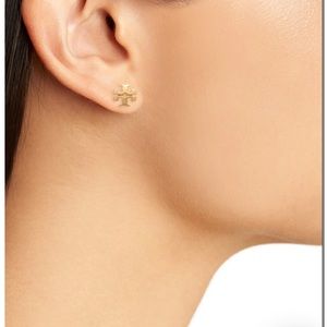 Tory Burch Kira Stud Earrings in Tory Gold